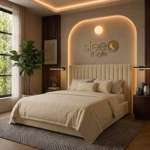 Ambassador Panel Lines Bed with Optional Gas Lift Storage