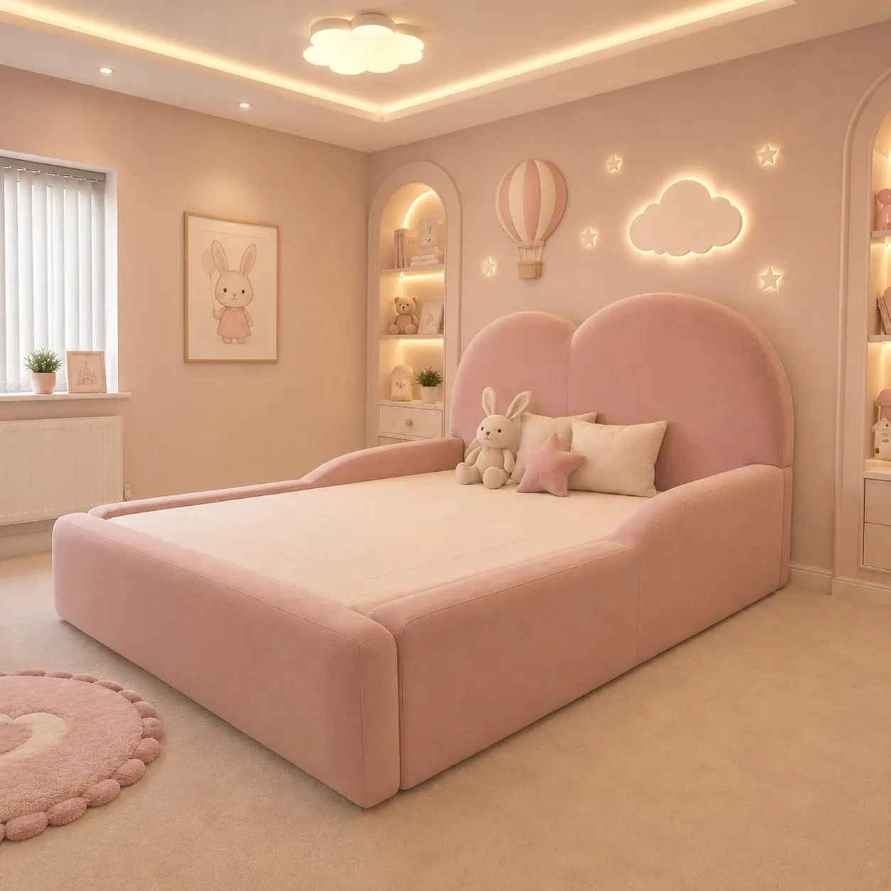 Coral Kids Soft Bed in Pink Colour by Sleep and Style