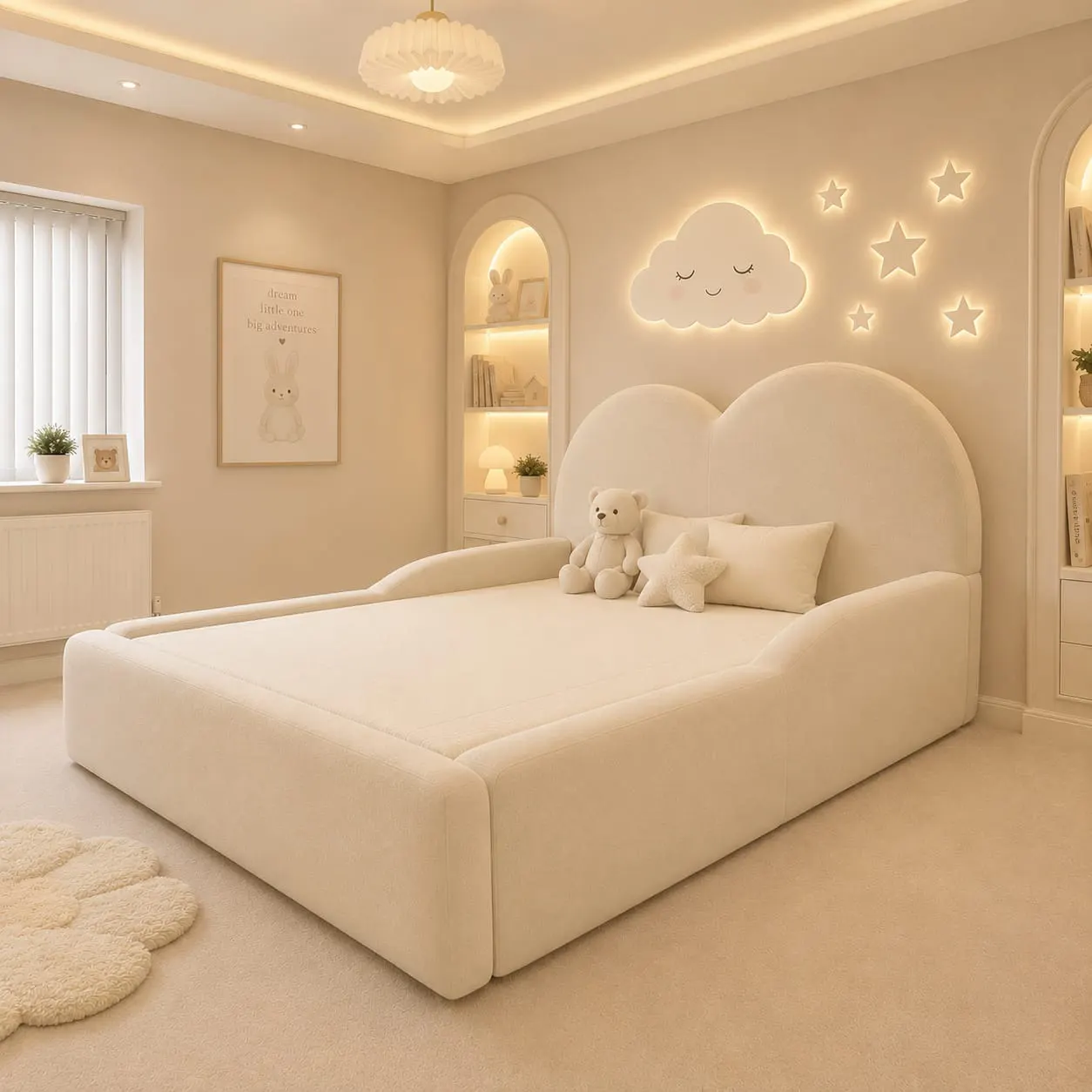 Coral Kids Soft Bed in Cream Colour by Sleep and Style