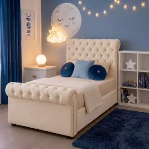 Luxury Sleigh Kids Bed with Optional Ottoman Storage by Sleep and Style